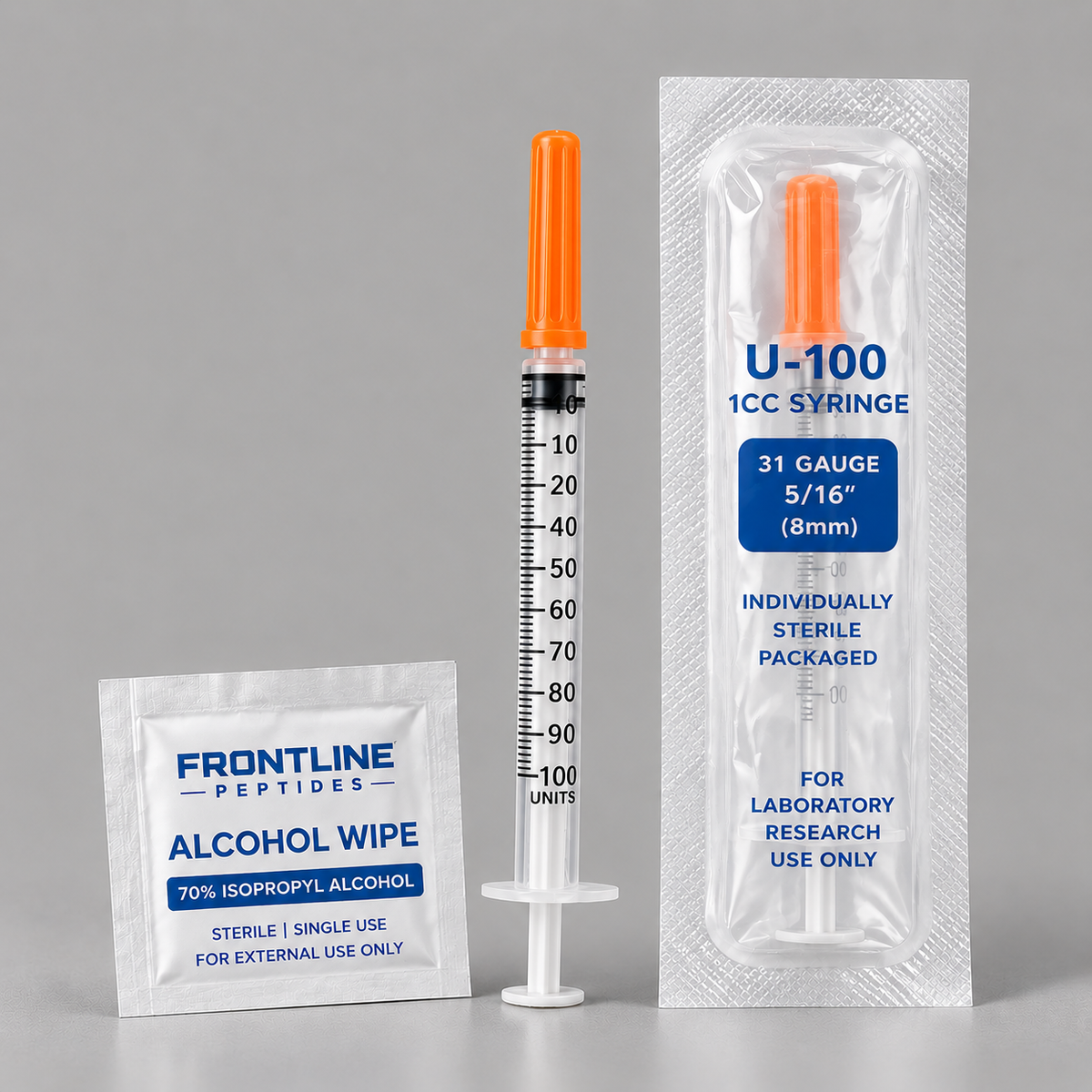 SYRINGES & ALCOHOL WIPES (10 EACH)